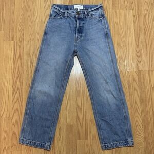 THE GREAT The Hero Jeans Womens Size 24 Blue Straight Relaxed Made In USA